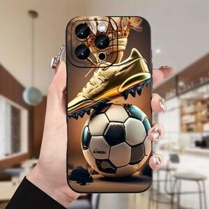 Casetify Gold and Black Soccer Phone Case